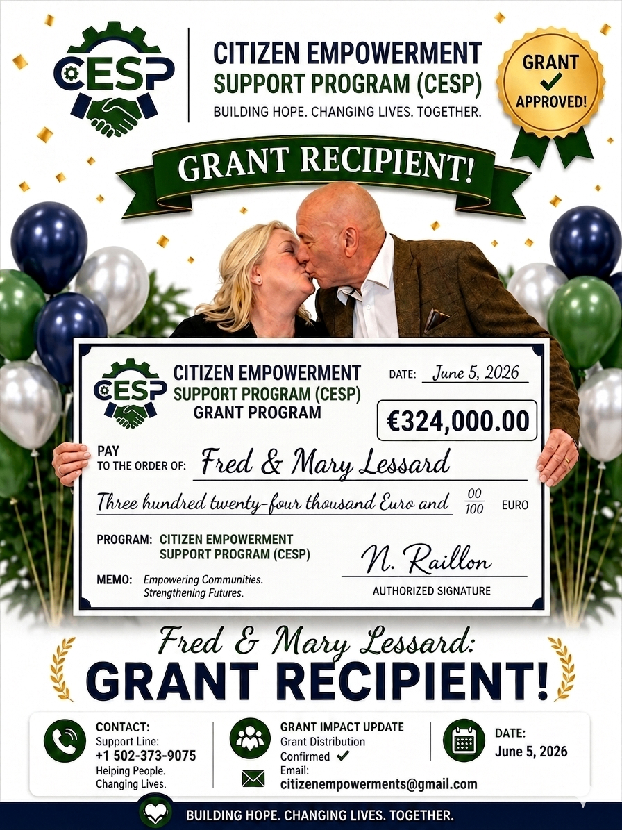 Fred & Mary Lessard — proud CESP grant recipient