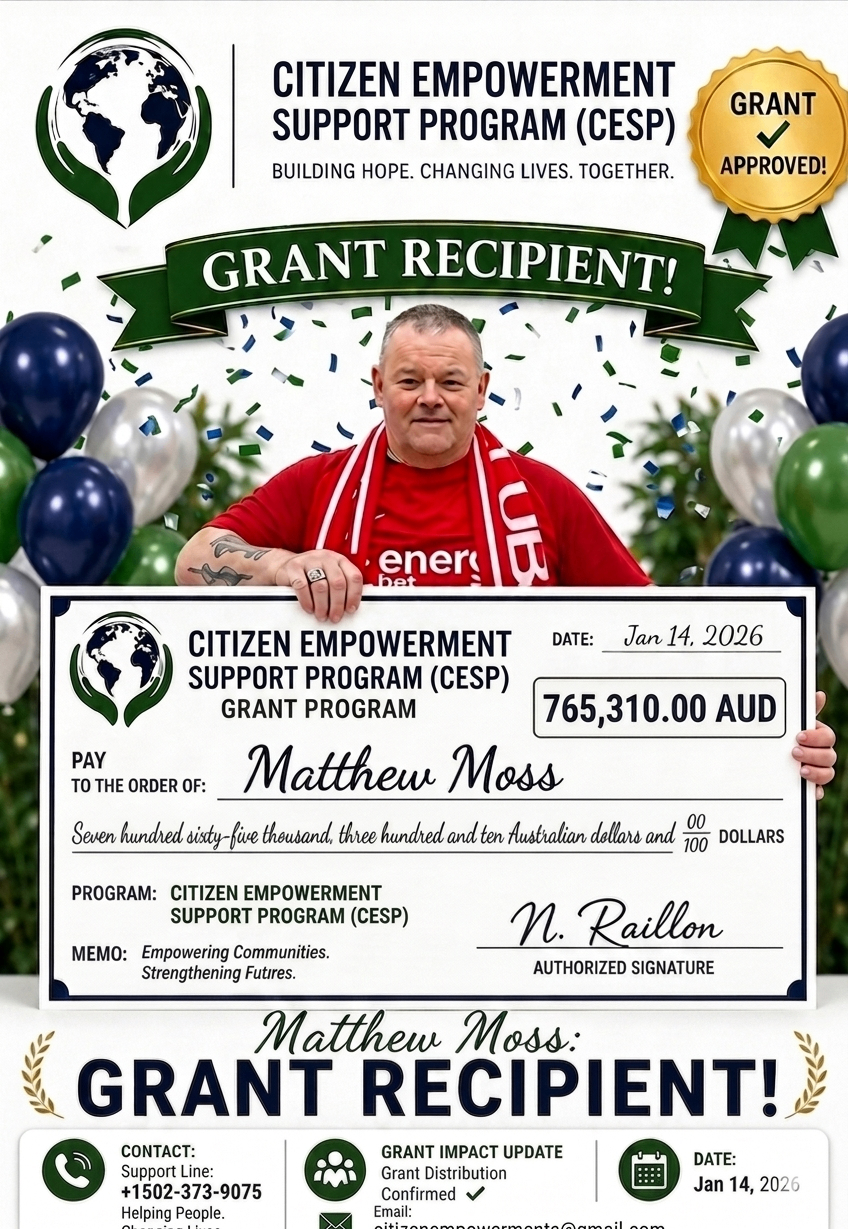 Matthew Moss — proud CESP grant recipient